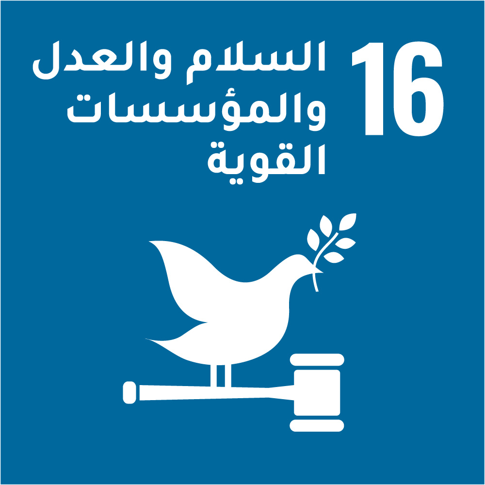 16- السلام والعدل والمؤسسات القوية